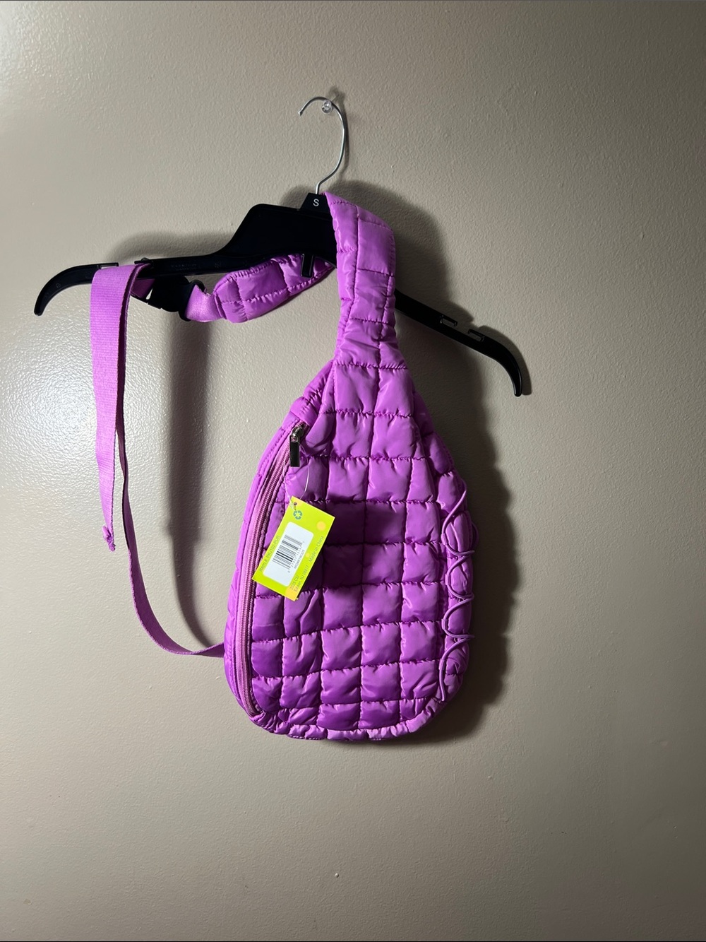 Kids Quilted Sling Bag - Bright Purple